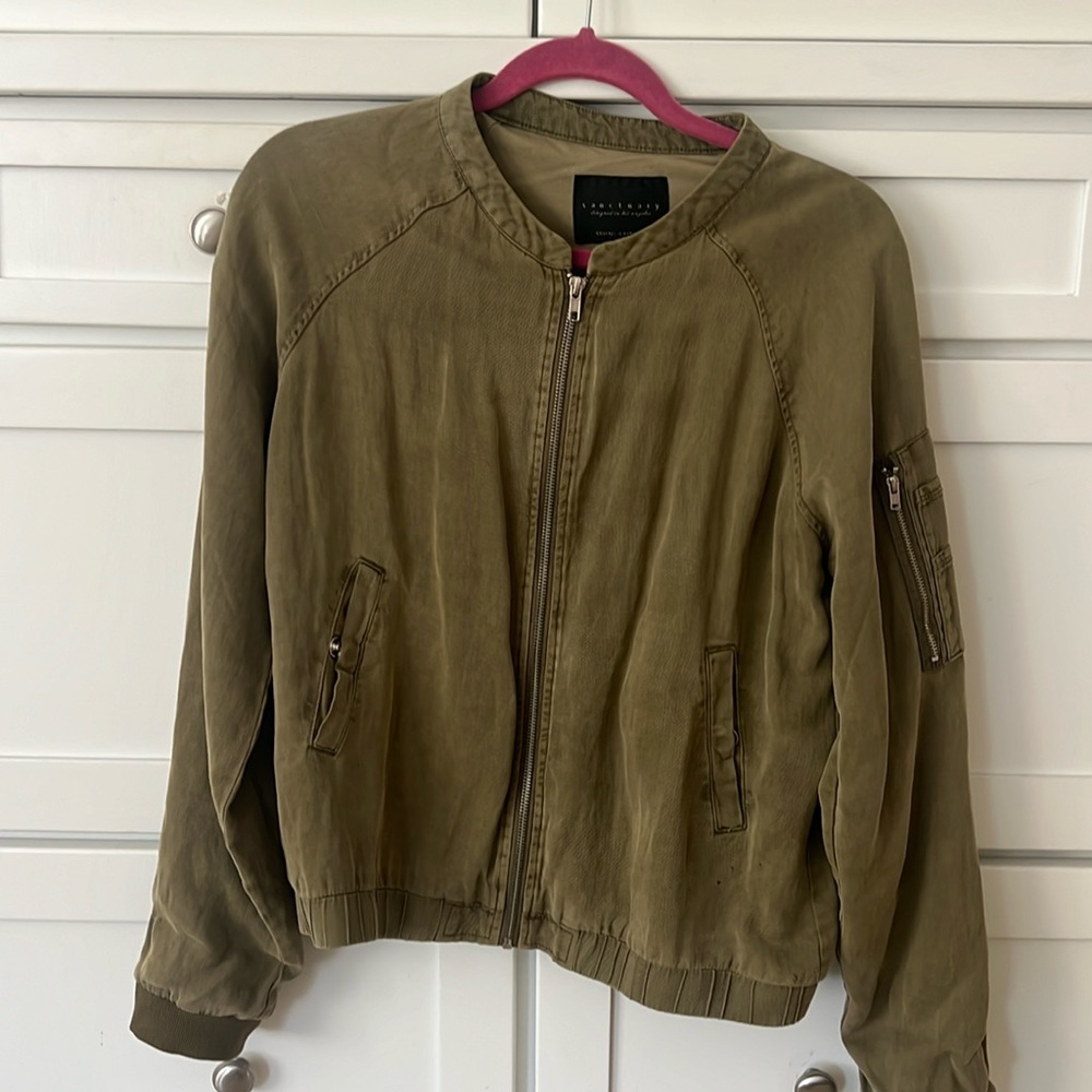 Sanctuary cropped bomber jacket